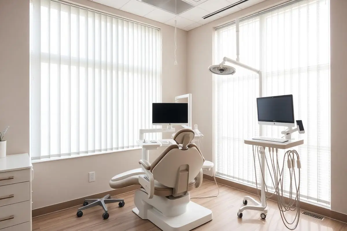 Bright modern dental operatory with natural daylight