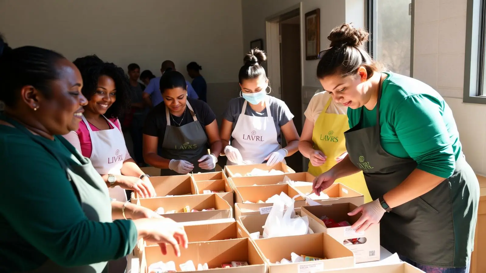 Community volunteers gathered at a local event, from the Example Community Alliance sample website